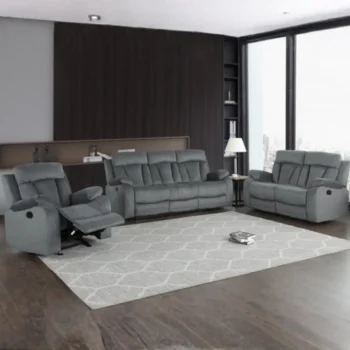 9760 Microfiber Fabric Reclining Sofa Set By Gu Furniture