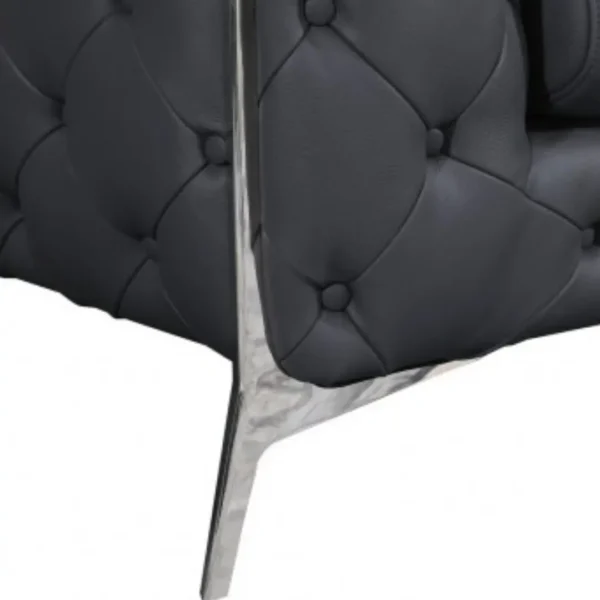 970 DivanItalia Italian Leather Chair By Gu Furniture - Image 4