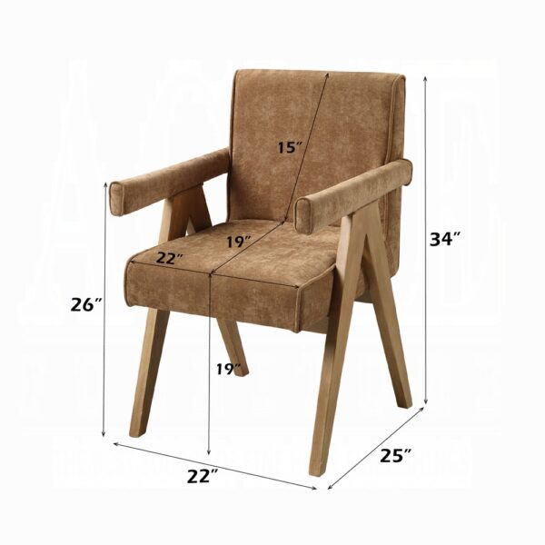 Zoey Arm Chair in Chocolate Chenille DN04077 By ACME 11