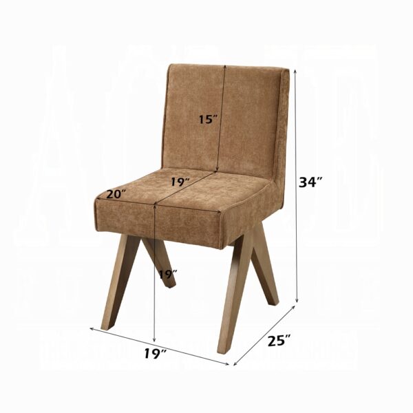 Zoey Side Chair in Chocolate Chenille DN04076 By ACME 12