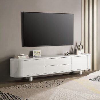 Keely TV Stand in White High Gloss LV02608 By ACME