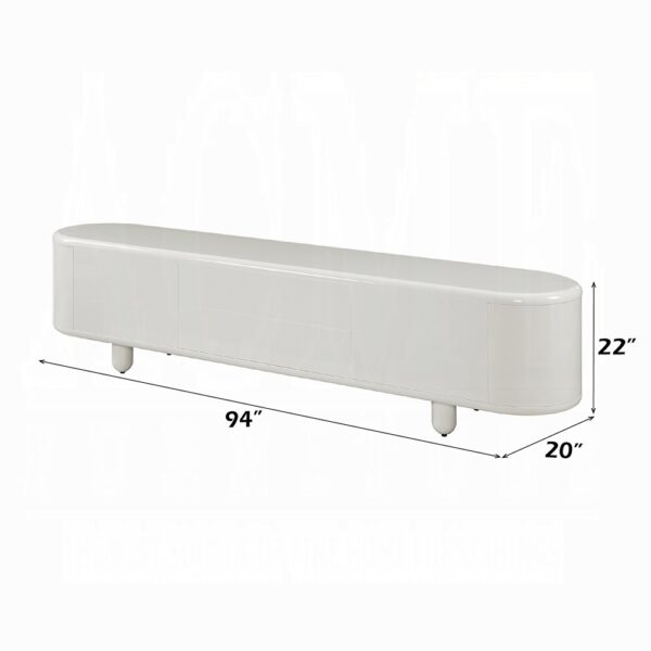 Keely TV Stand in White High Gloss LV02608 By ACME 10