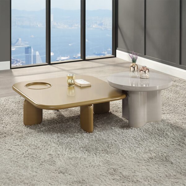 Joane Coffee Table in Yellowish Brown Finish LV03745 By ACME 8