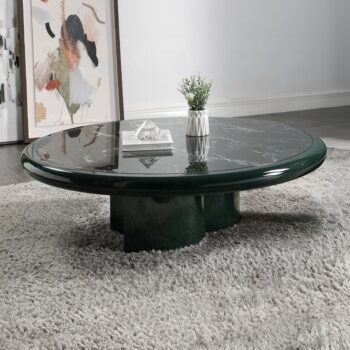 Ronald Coffee Table in Dark Green Marble Top LV03895 By ACME