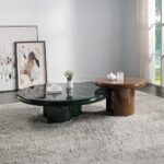 Ronald Coffee Table in Dark Green Marble Top LV03895 By ACME 14