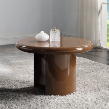 Ronald End Table in Brown High Gloss Finish LV03896 By ACME