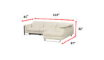 Eminence Sectional w/ Recliner White Modern Sectional Sofa p13982 By ESF Furniture 23