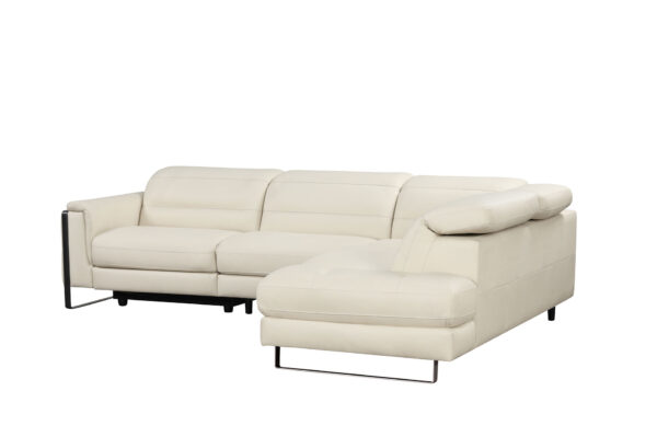 Eminence Sectional w/ Recliner White Modern Sectional Sofa p13982 By ESF Furniture 12
