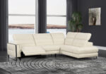 Eminence Sectional w/ Recliner White Modern Sectional Sofa p13982 By ESF Furniture 17