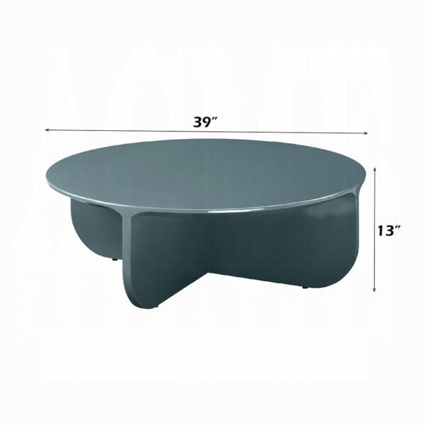 Lamond Coffee Table in Teal High Gloss LV03925 By ACME 9