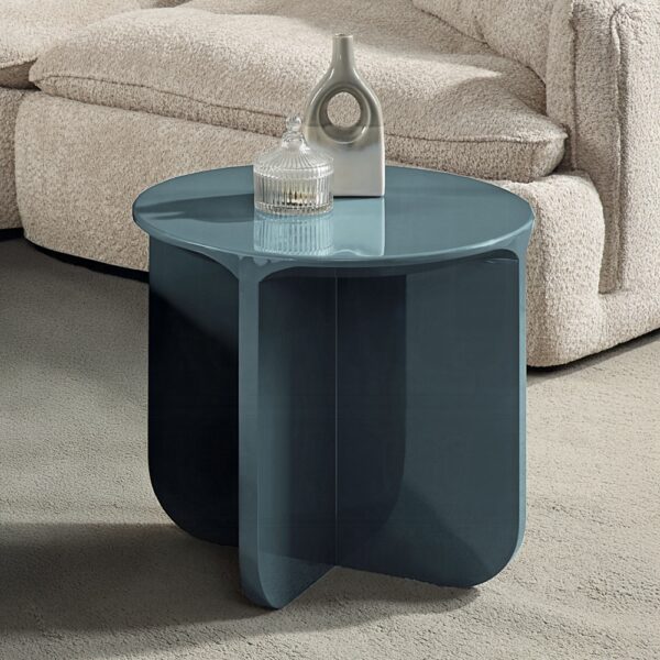Lamond End Table in Teal High Gloss LV03926 By ACME 6