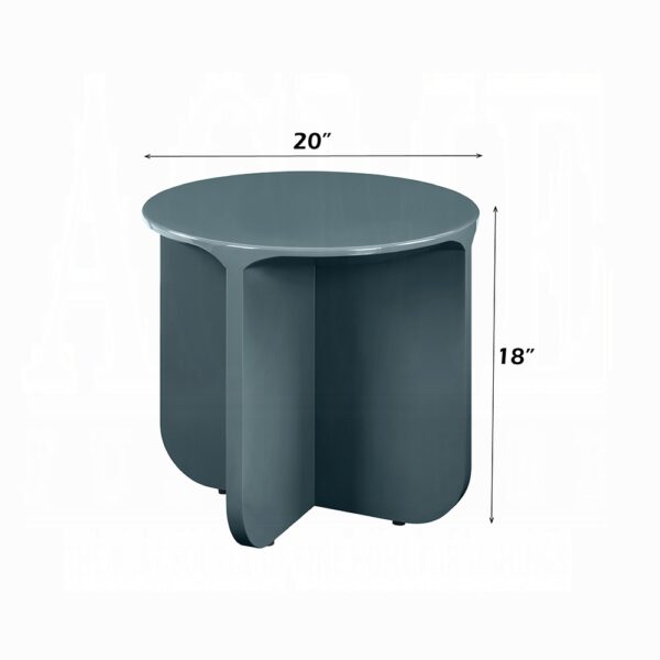 Lamond End Table in Teal High Gloss LV03926 By ACME 7