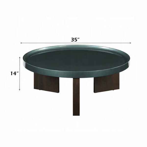 Lakita Coffee Table in Blackish Green High Gloss LV04405 By ACME 9