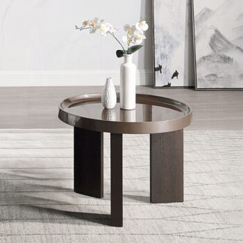 Lakita End Table in Dark Blond High Gloss LV04406 By ACME
