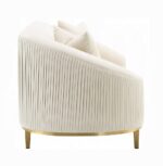 Martina Loveseat with 2 Pillows in Ivory Velvet LV03851 By ACME Luxury Loveseats Mobilia Cleopatra 15 Martina Loveseat with 2 Pillows in Ivory Velvet LV03851 By ACME 15