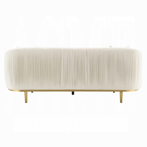 Martina Sofa with 2 Pillows in Ivory Velvet LV03850 By ACME 10