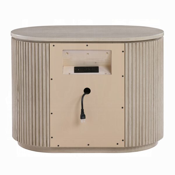 Leanna Nightstand with USB Port in Light Oak Finish BD05433 By ACME 9