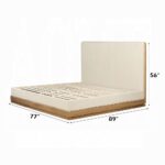 Zoey Bed in Beige Fabric & Oak Finish By ACME 13