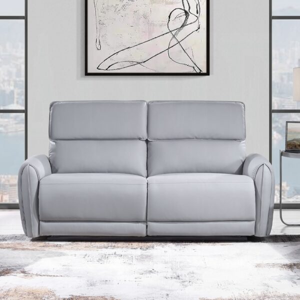 Jeromie Power Motion Sofa with USB Port in Gray Leather LV03335 By ACME 10