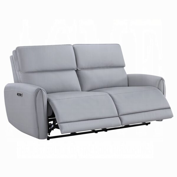 Jeromie Power Motion Sofa with USB Port in Gray Leather LV03335 By ACME 11