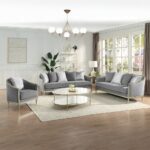 Fernando Loveseat with 4 Pillows in Champagne Finish LV04821 By ACME 17