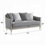 Fernando Loveseat with 4 Pillows in Champagne Finish LV04821 By ACME 15