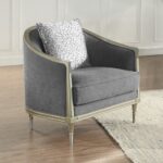 Fernando Chair with Pillow in Champagne Finish LV04822 By ACME 15