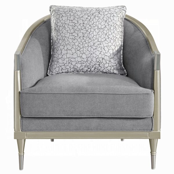 Fernando Chair with Pillow in Champagne Finish LV04822 By ACME 10
