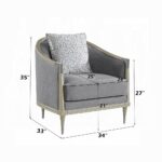 Fernando Chair with Pillow in Champagne Finish LV04822 By ACME 18