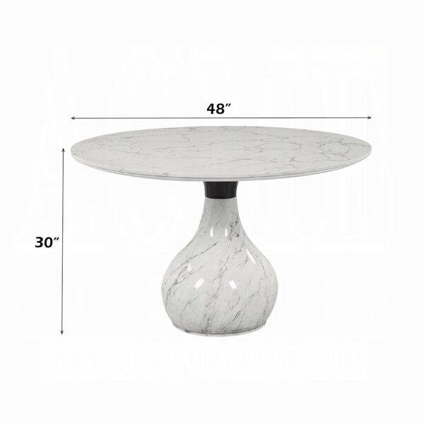 Koen Round Dining Table with Marble Top DN04055 By ACME 9