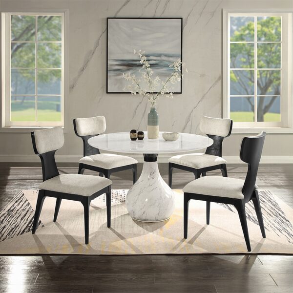 Koen Round Dining Table with Marble Top DN04055 By ACME 10