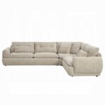 Jonina Sectional Sofa with 4 Pillows in Beige Chenille LV04840 By ACME 16