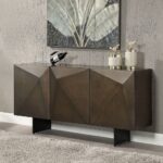 Malika Server in Copper Cross Brushed Finish DN03597 By ACME 13