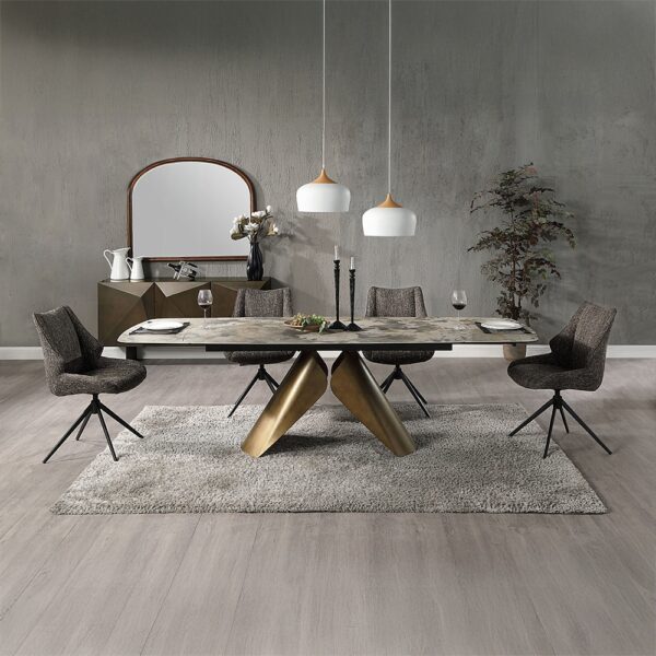 Malika Server in Copper Cross Brushed Finish DN03597 By ACME 12