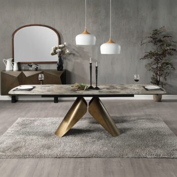 Malika Dining Table with Ceramic Top DN03595 By ACME