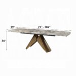 Malika Dining Table with Ceramic Top DN03595 By ACME 19