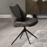 Malika Side Chair with Swivel in Brown Chenille DN03596 By ACME 17