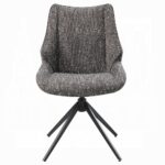 Malika Side Chair with Swivel in Brown Chenille DN03596 By ACME 18