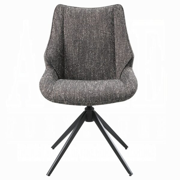 Malika Side Chair with Swivel in Brown Chenille DN03596 By ACME 11