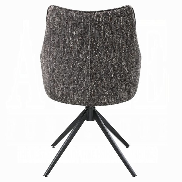 Malika Side Chair with Swivel in Brown Chenille DN03596 By ACME 12