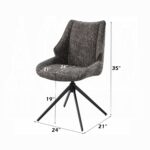 Malika Side Chair with Swivel in Brown Chenille DN03596 By ACME 21