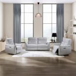 Eastre Power Motion Recliner with USB Port in Beige Chenille LV03587 By ACME 26