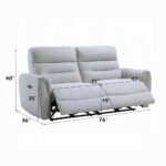 Eastre Power Motion Sofa with USB Port in Beige Chenille LV03585 By ACME 20