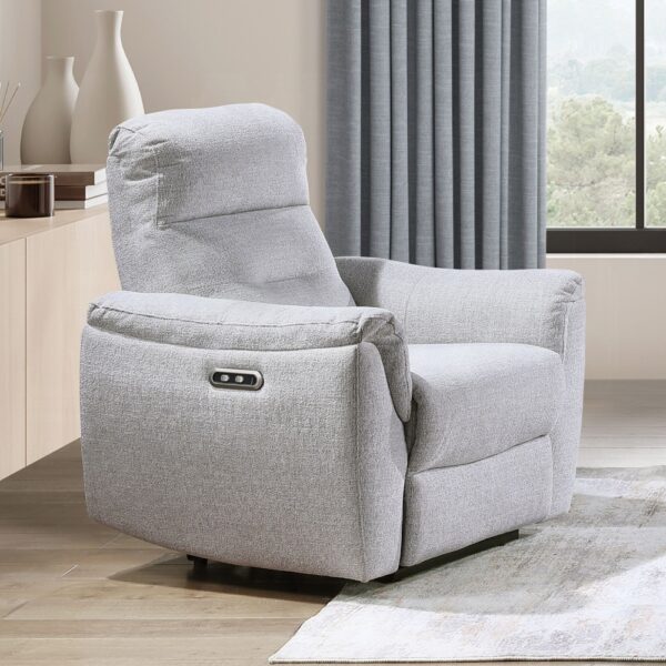 Eastre Power Motion Recliner with USB Port in Beige Chenille LV03587 By ACME 11