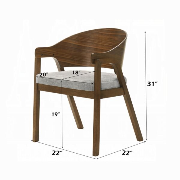 Hoyte Arm Chair in Walnut Finish DN03487 By ACME 7