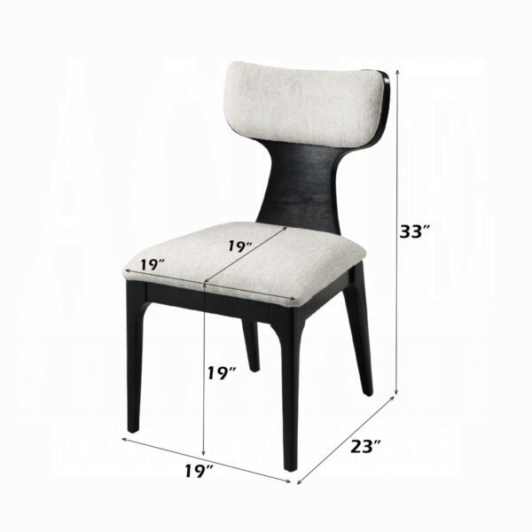 Marioly Side Chair with White Chenille DN04066 By ACME 12