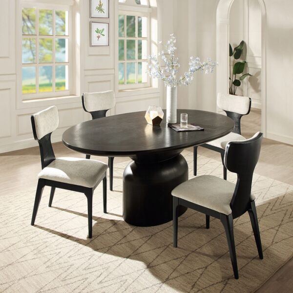 Marioly Side Chair with White Chenille DN04066 By ACME 14