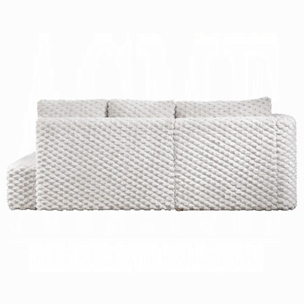 Manya Sectional Sofa in White Corduroy LV04260 By ACME 8