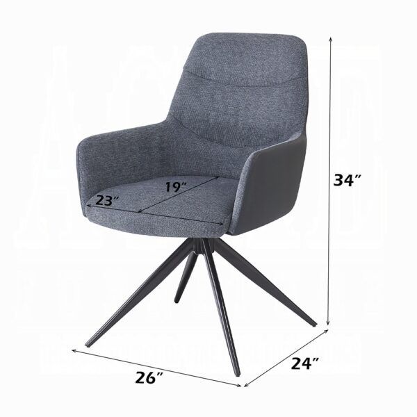 Hester Arm Chair in Gray Fabric DN03687 By ACME 11