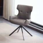 Damita Side Chair with Swivel in Camel Leather DN03736 By ACME 13